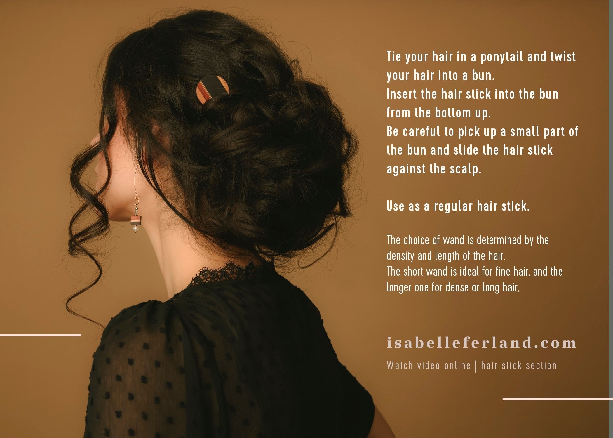 How to use a hair stick? french hair pin for french twist