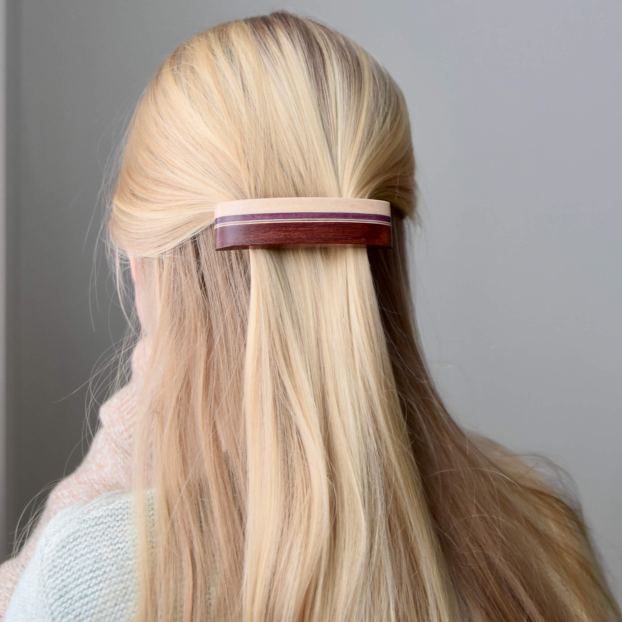 barrette à cheveux pour femme en bois handmade Québec