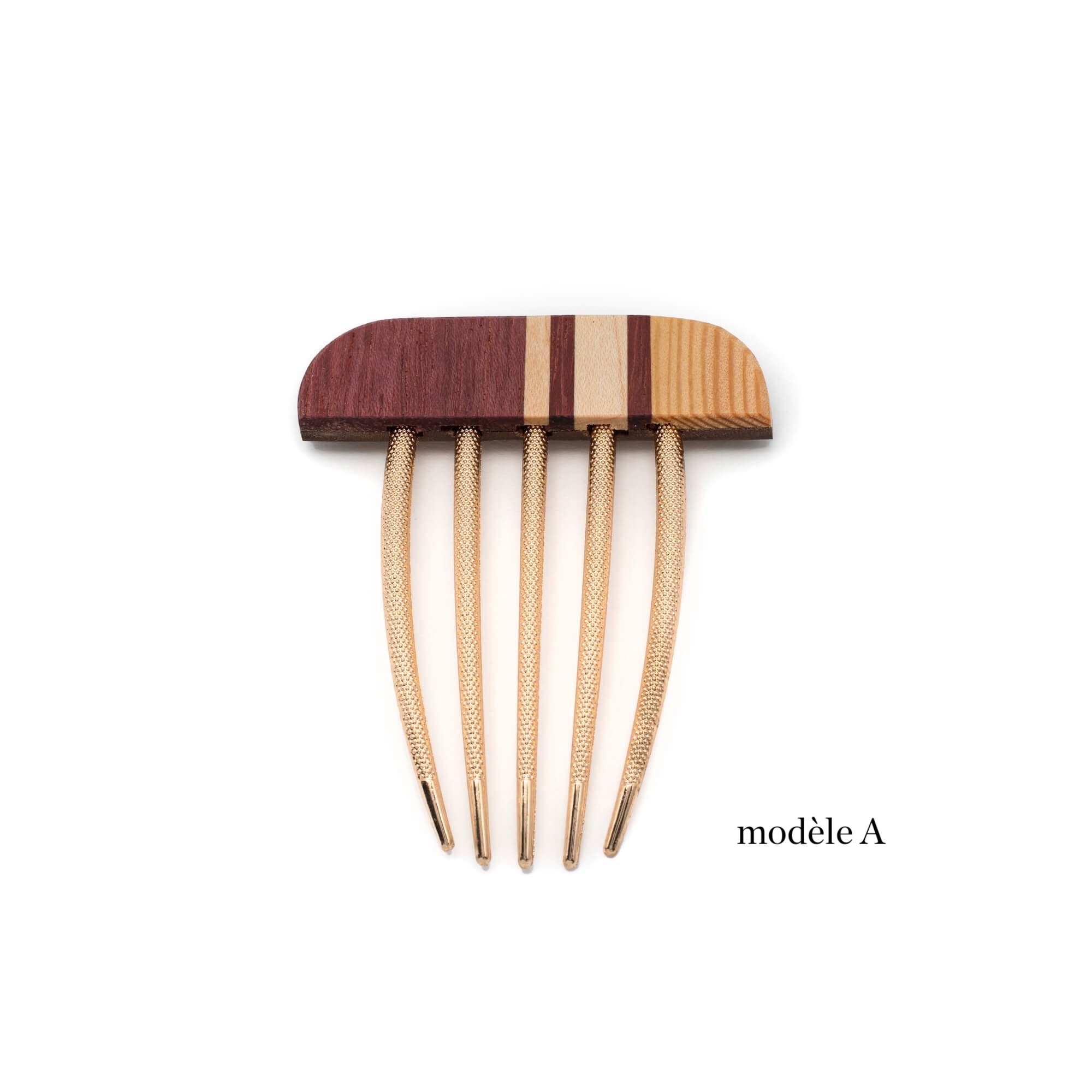 Baguette à cheveux fine en bois – idéale pour demi-chignon et cheveux fins