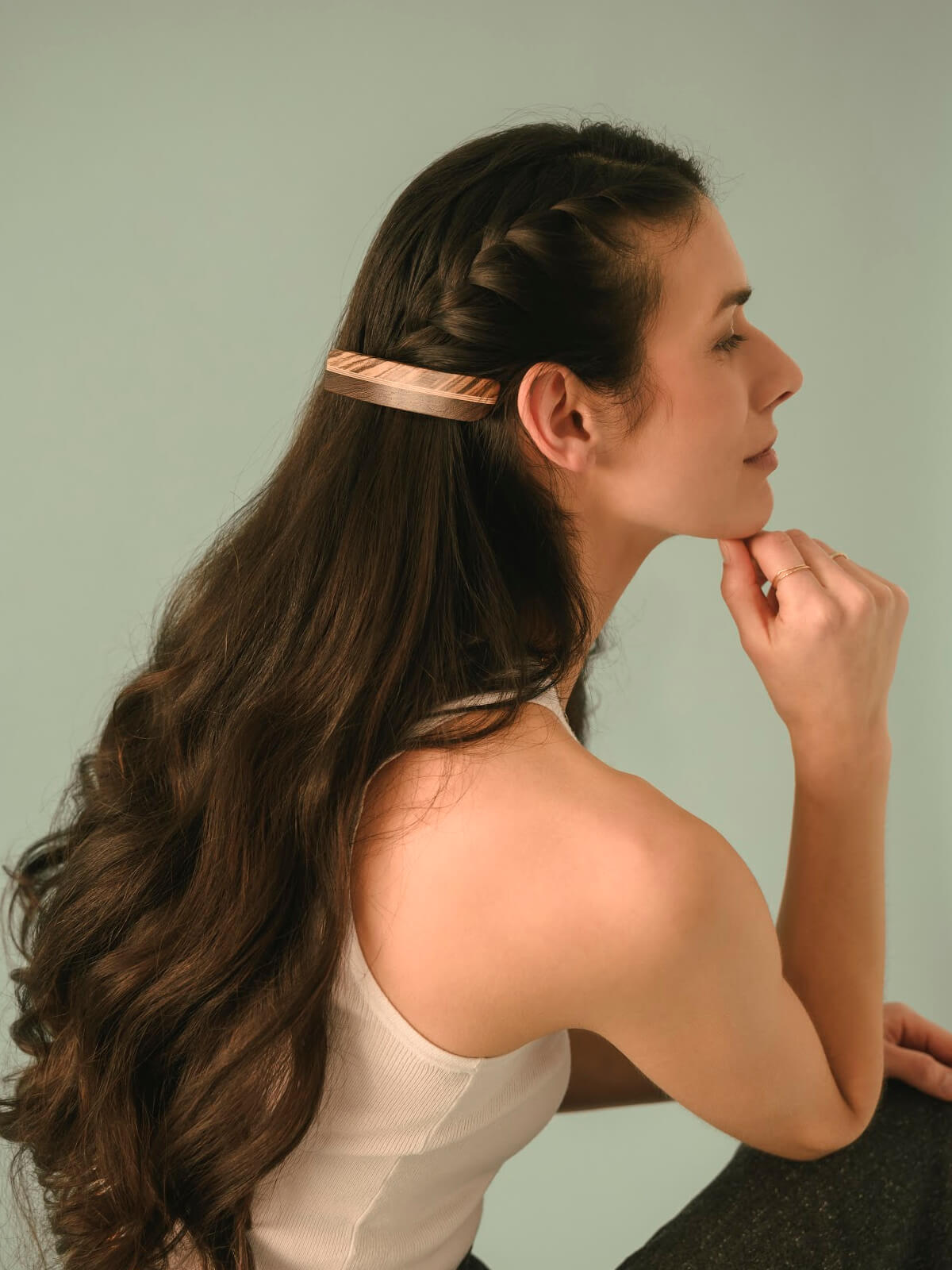 barrette en bois artisanal fait au Québec
