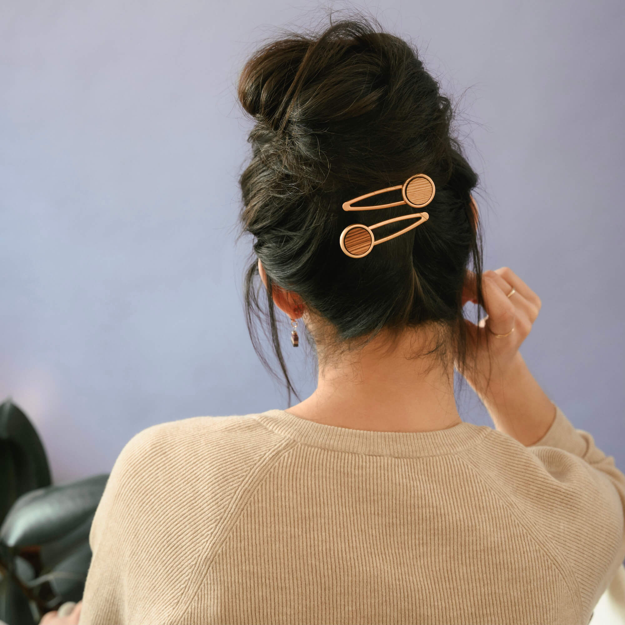 pince pour cheveux dorée fait main Québec