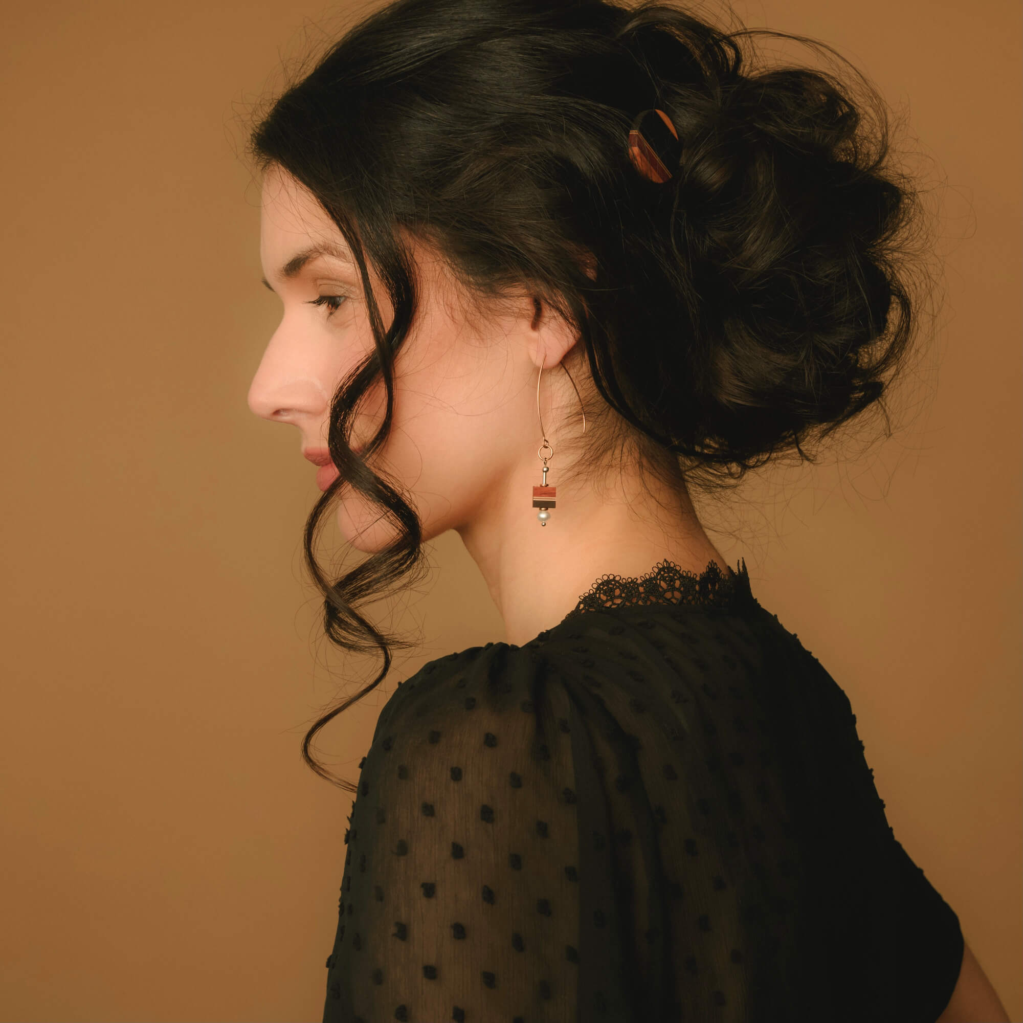 Boucles d'oreilles perles fabriqué au Québec par Isabelle ferland