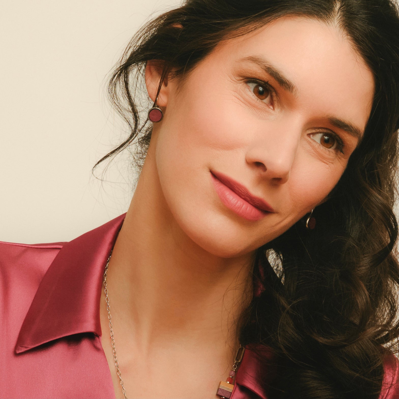 boucles d'oreilles studs en bois et acier inoxydable Isabelle ferland