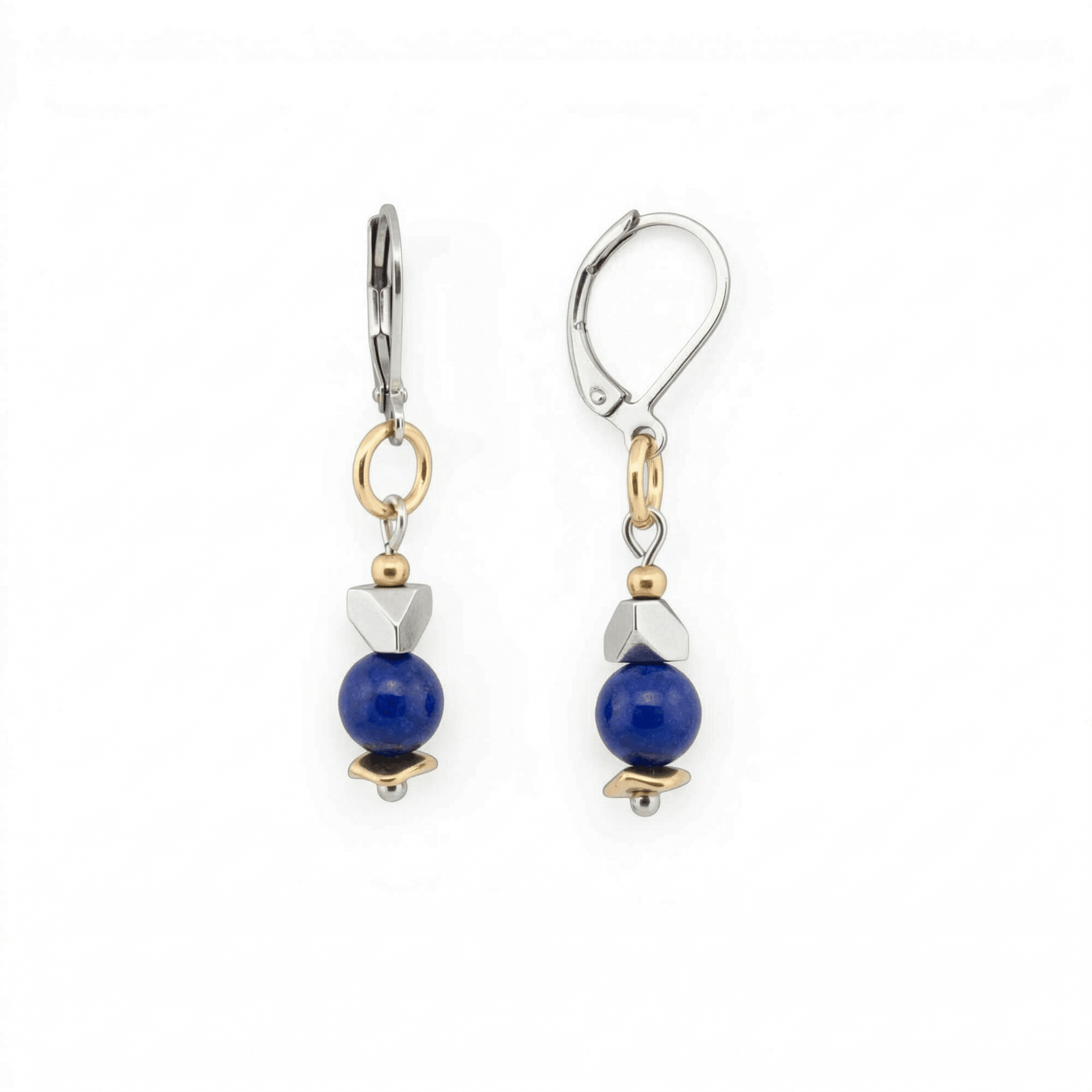 boucles d’oreilles agate bleue
acier inoxydable fait main Québec