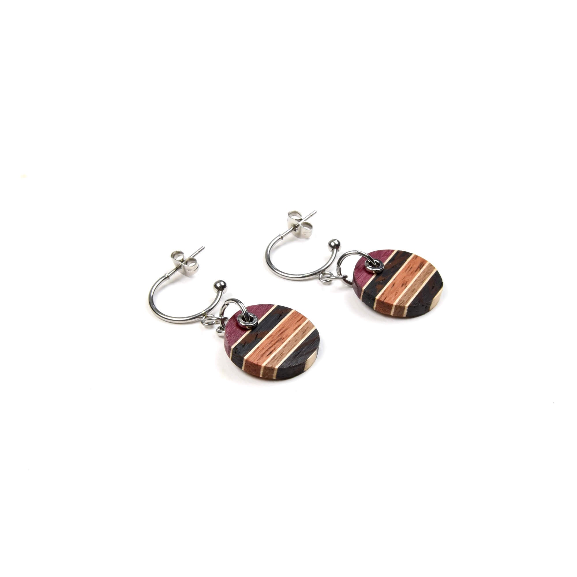 Round wooden earrings | Tamore