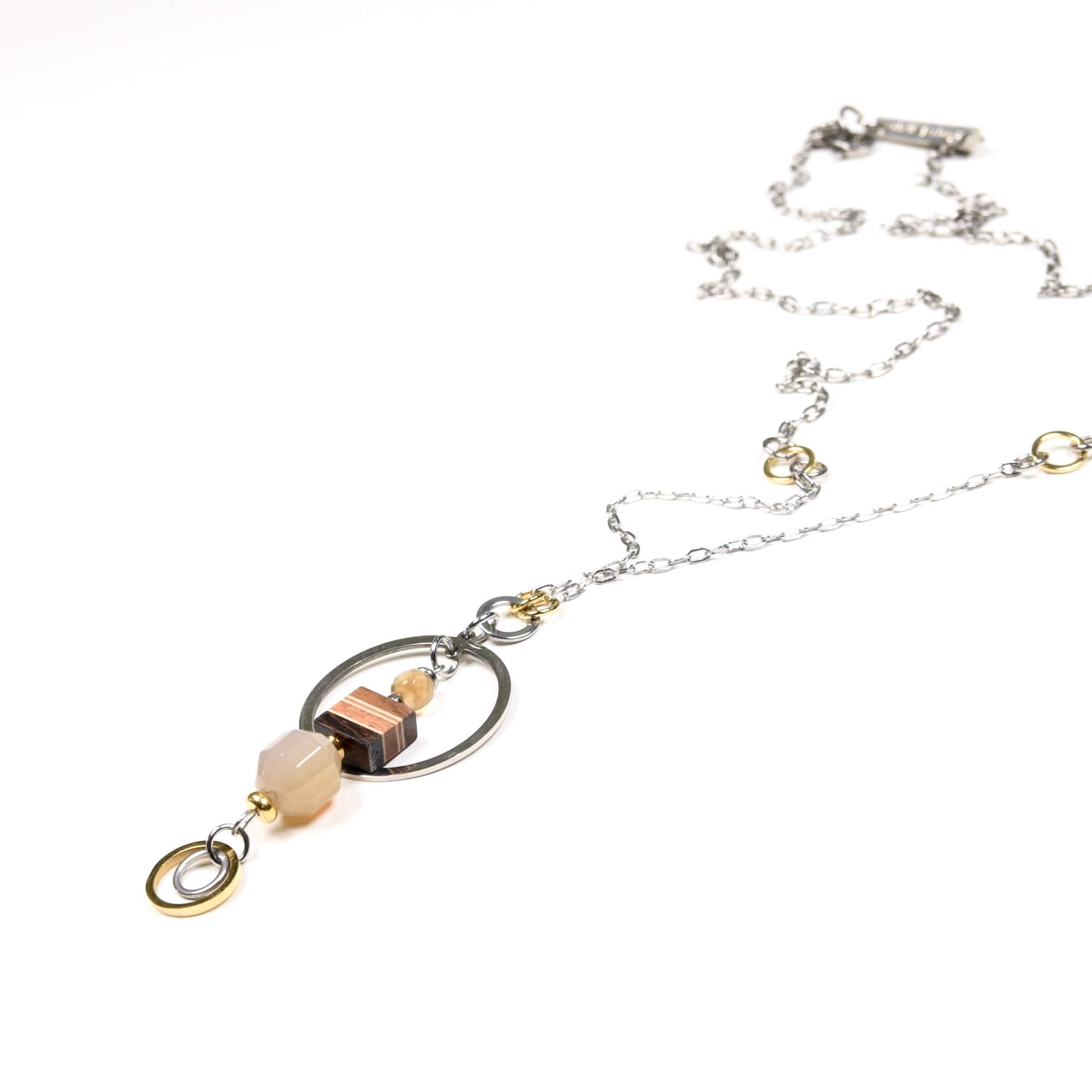 collier long pour femme, chaine acier inoxydable Isabelle Ferland