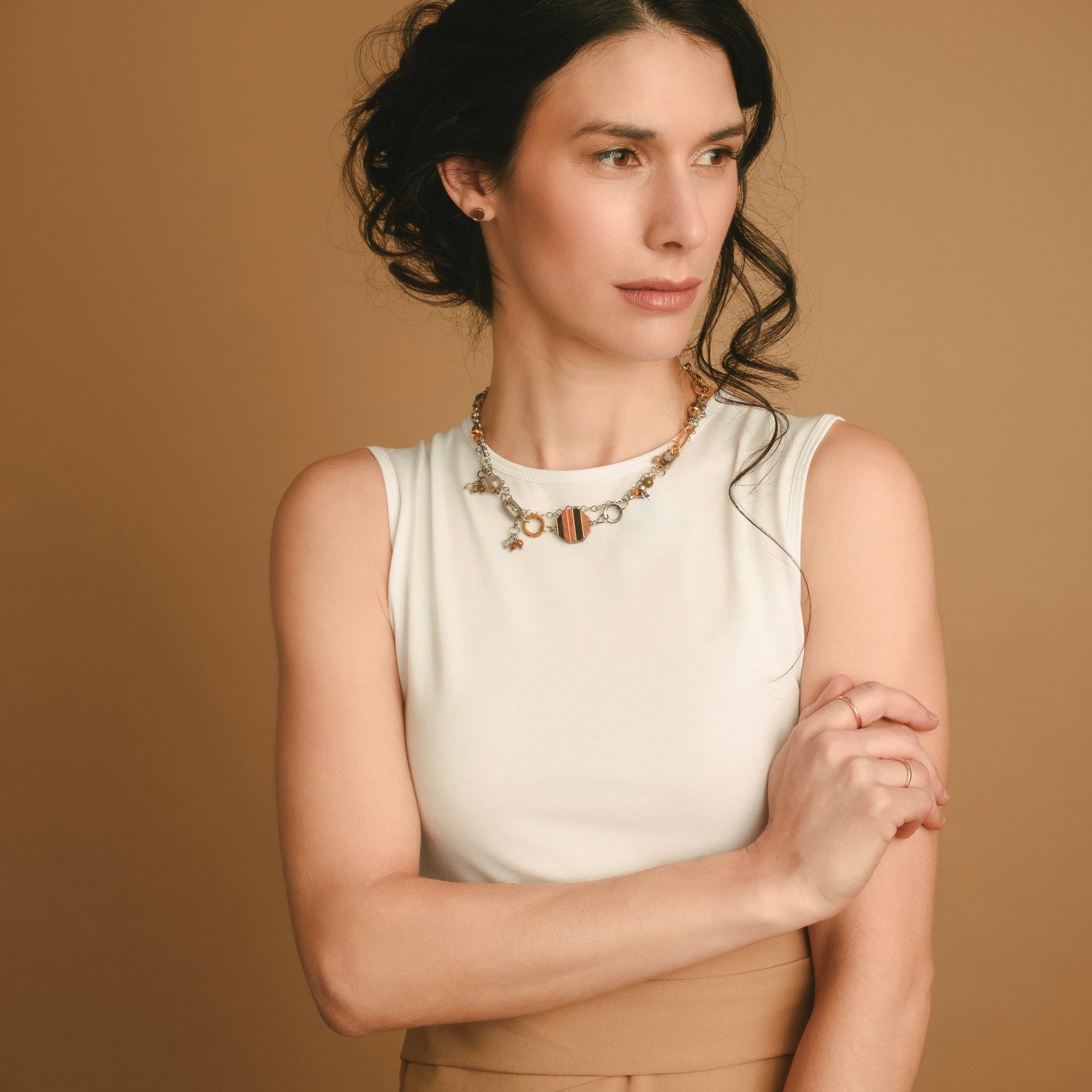 Collier ras-de-cou en acier inoxydable par Isabelle ferland bijoux