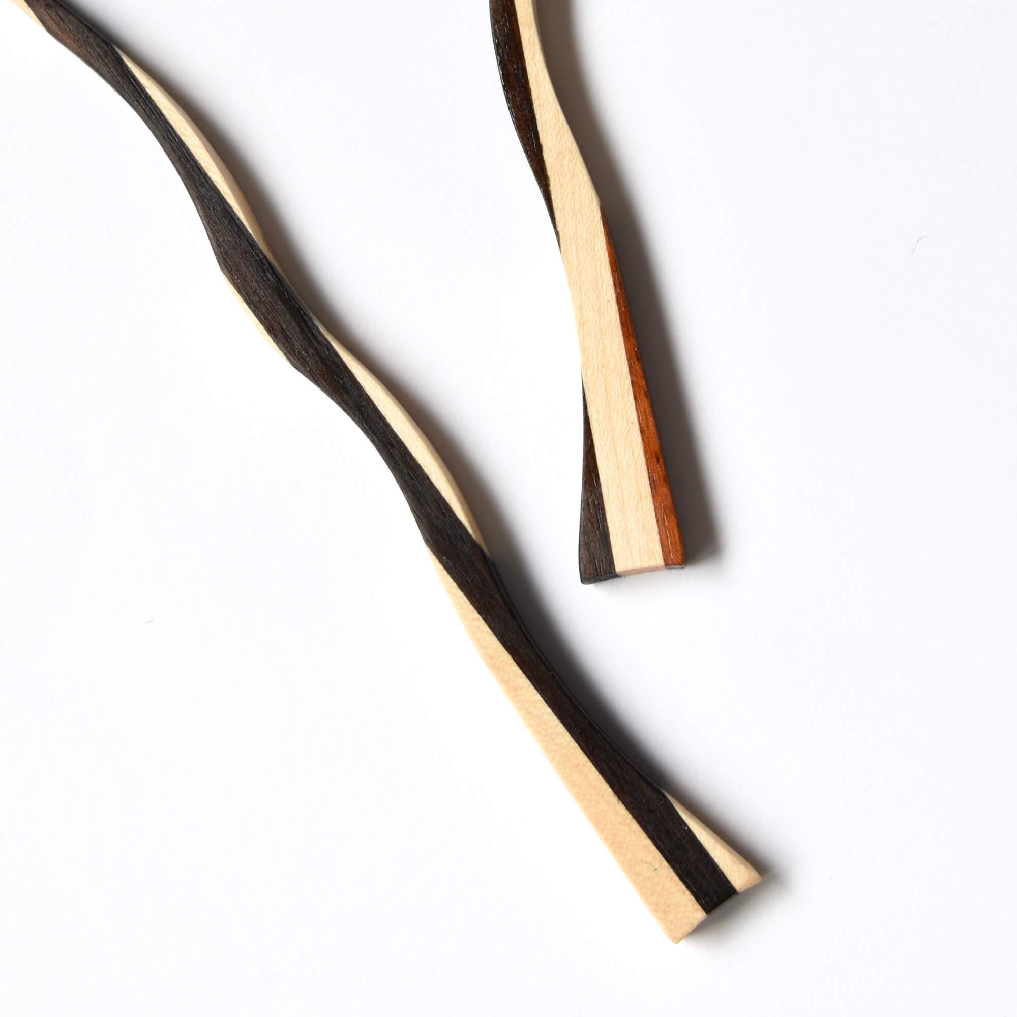 baguette cheveux en bois fait main Isabelle ferland