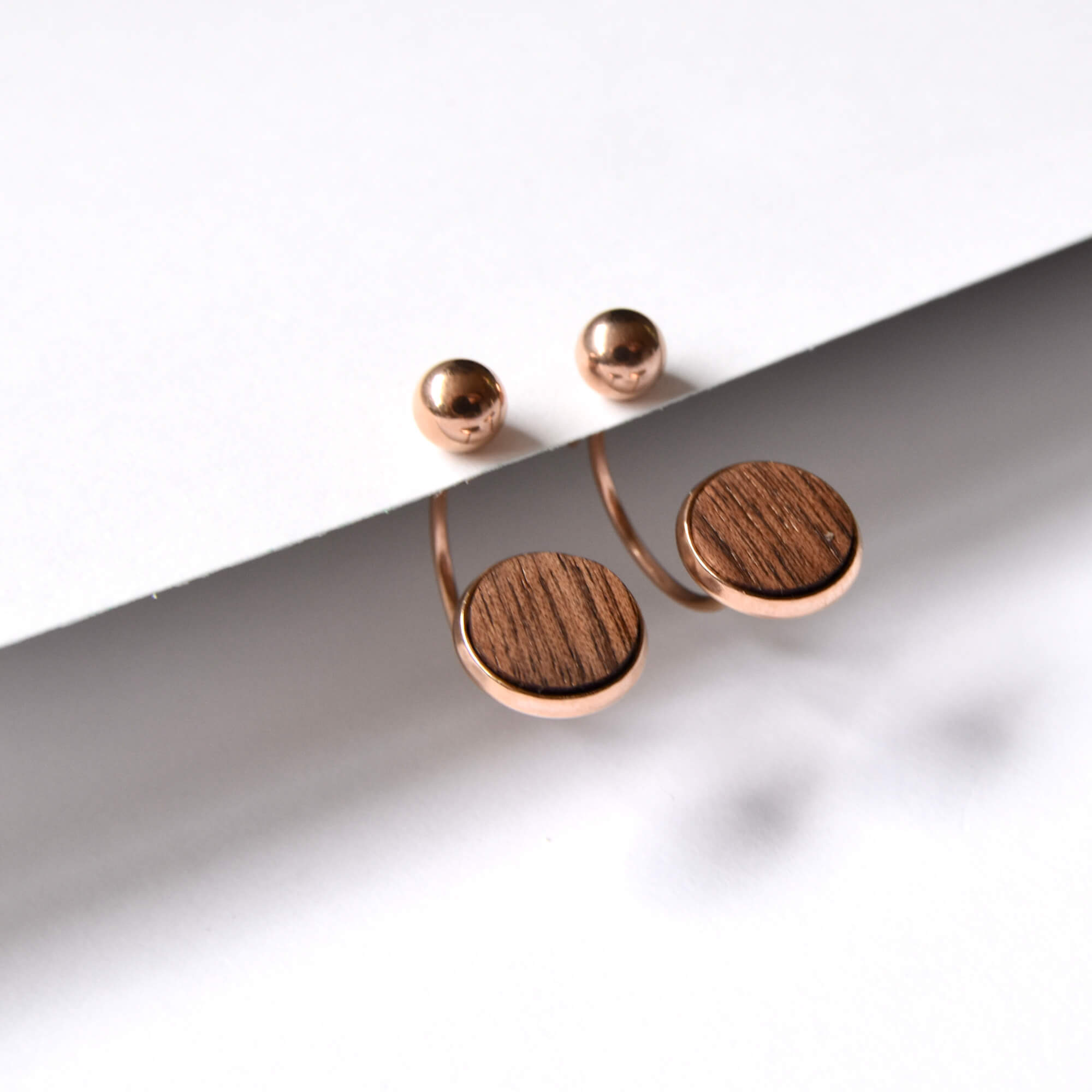 boucles d'oreilles studs fait main au Québec, collection Solstice