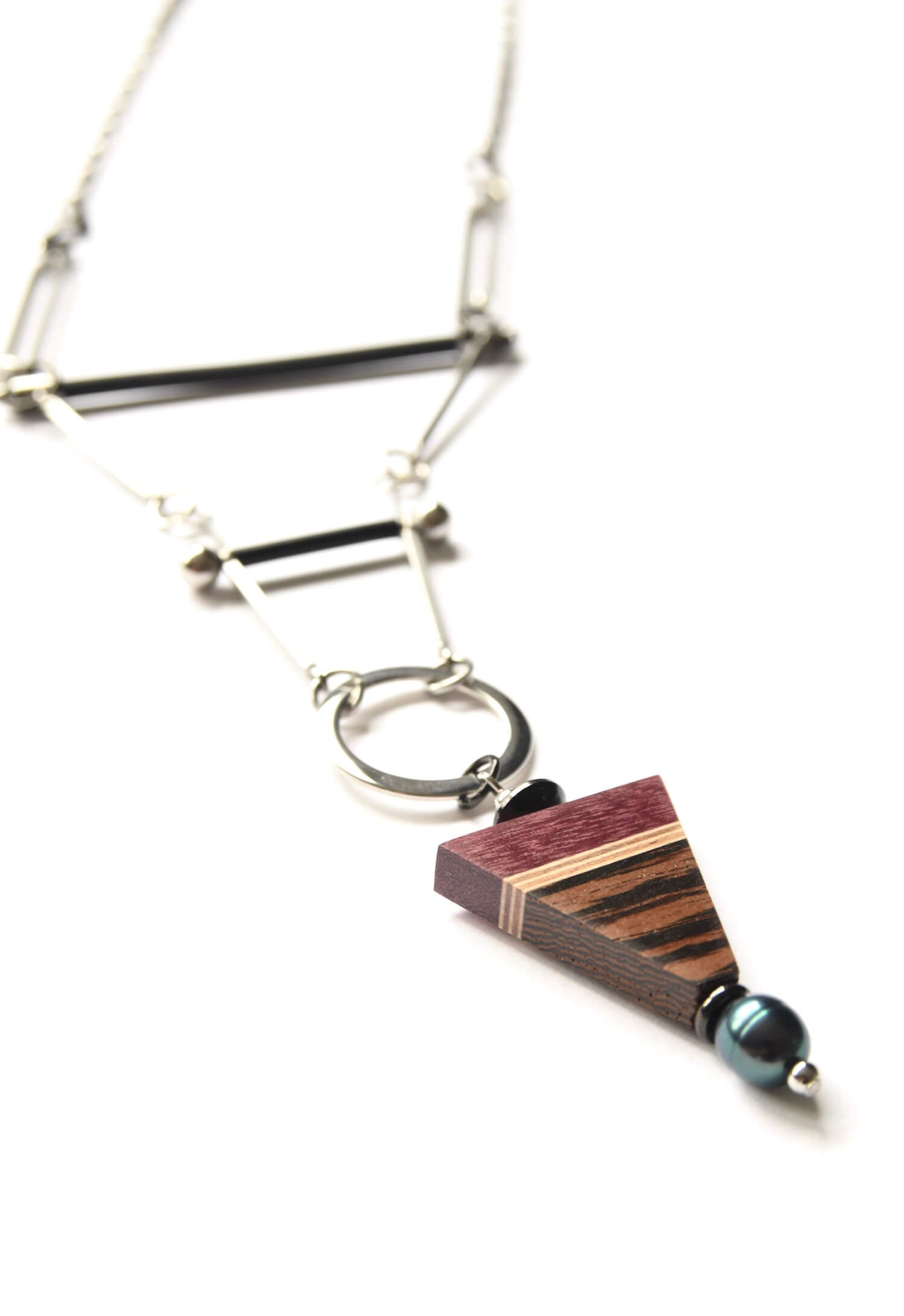 collier long en bois de luxe artisanal | Isabelle Ferland 