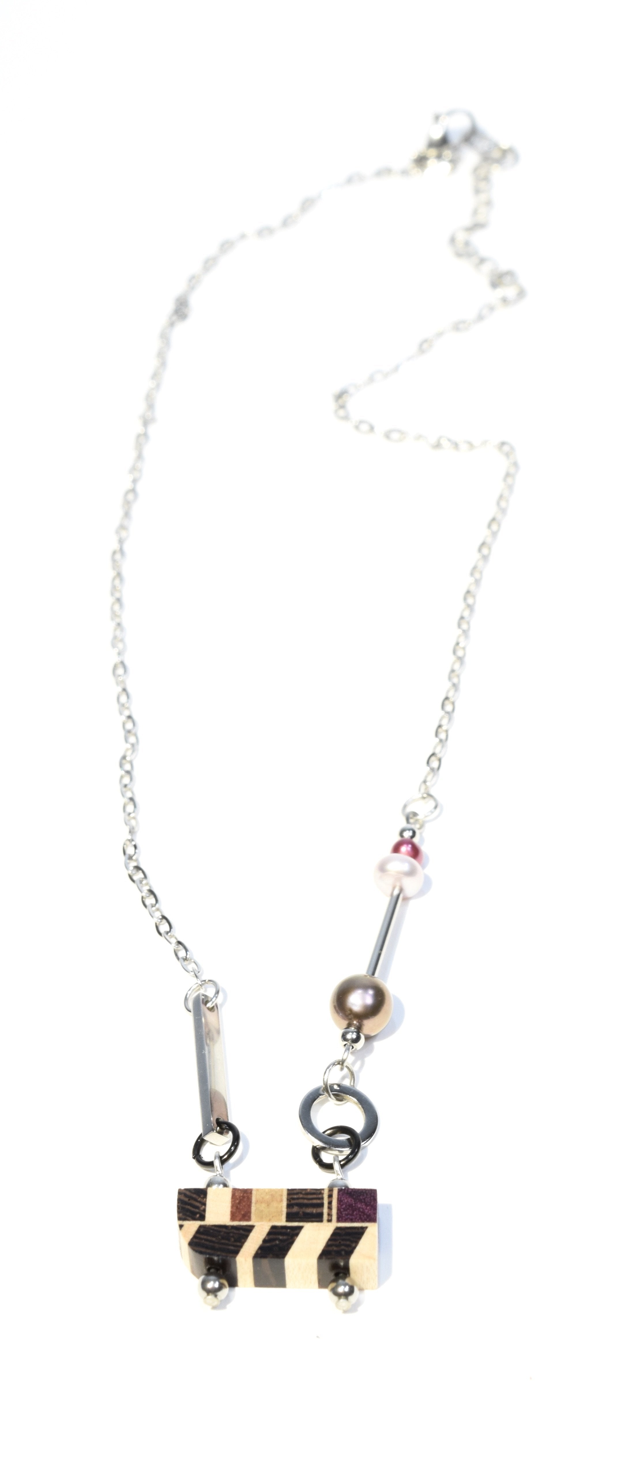 Collier toute petite mosaïque en perle - #Isabelle_Ferland_bijoux#