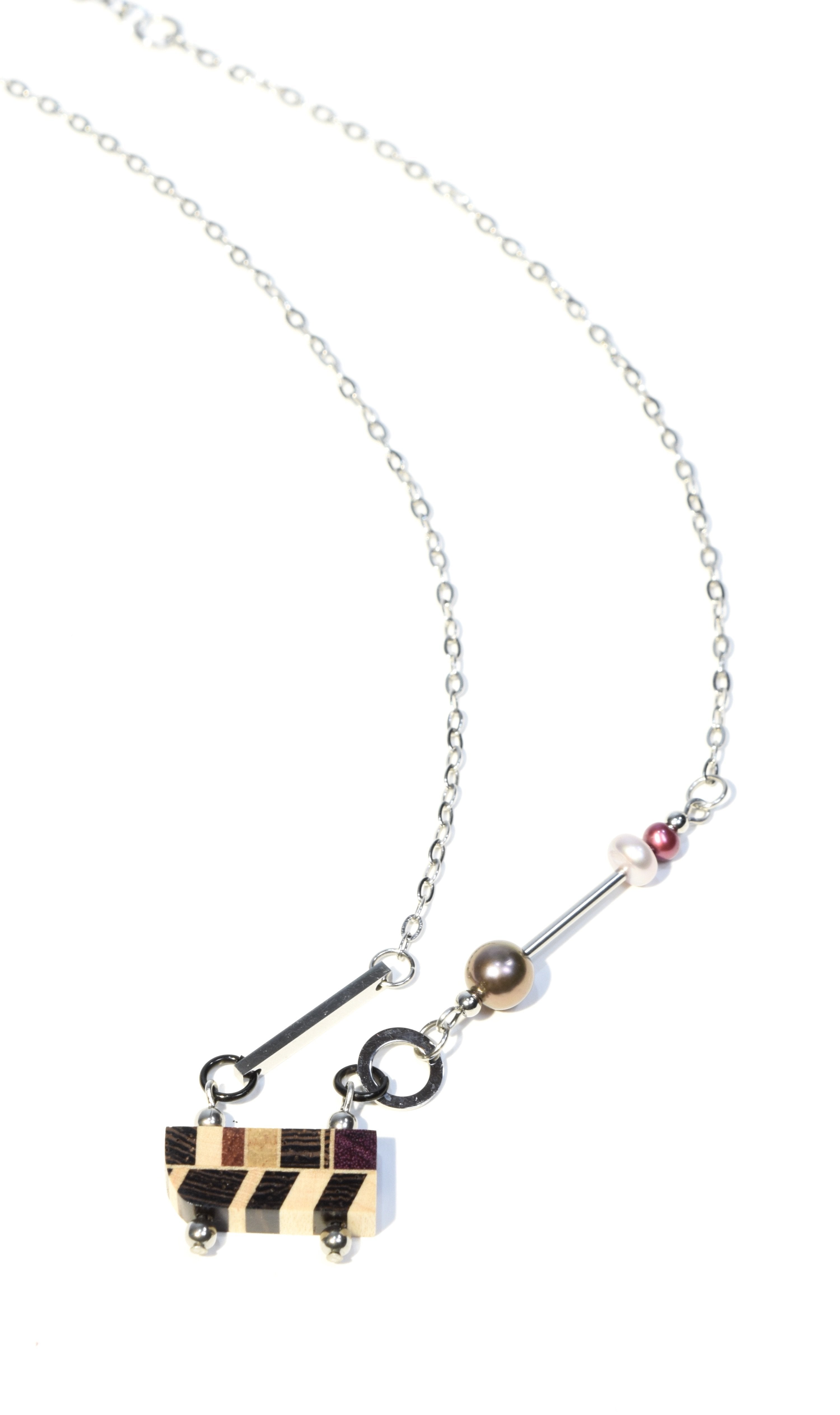 Collier toute petite mosaïque en perle - #Isabelle_Ferland_bijoux#
