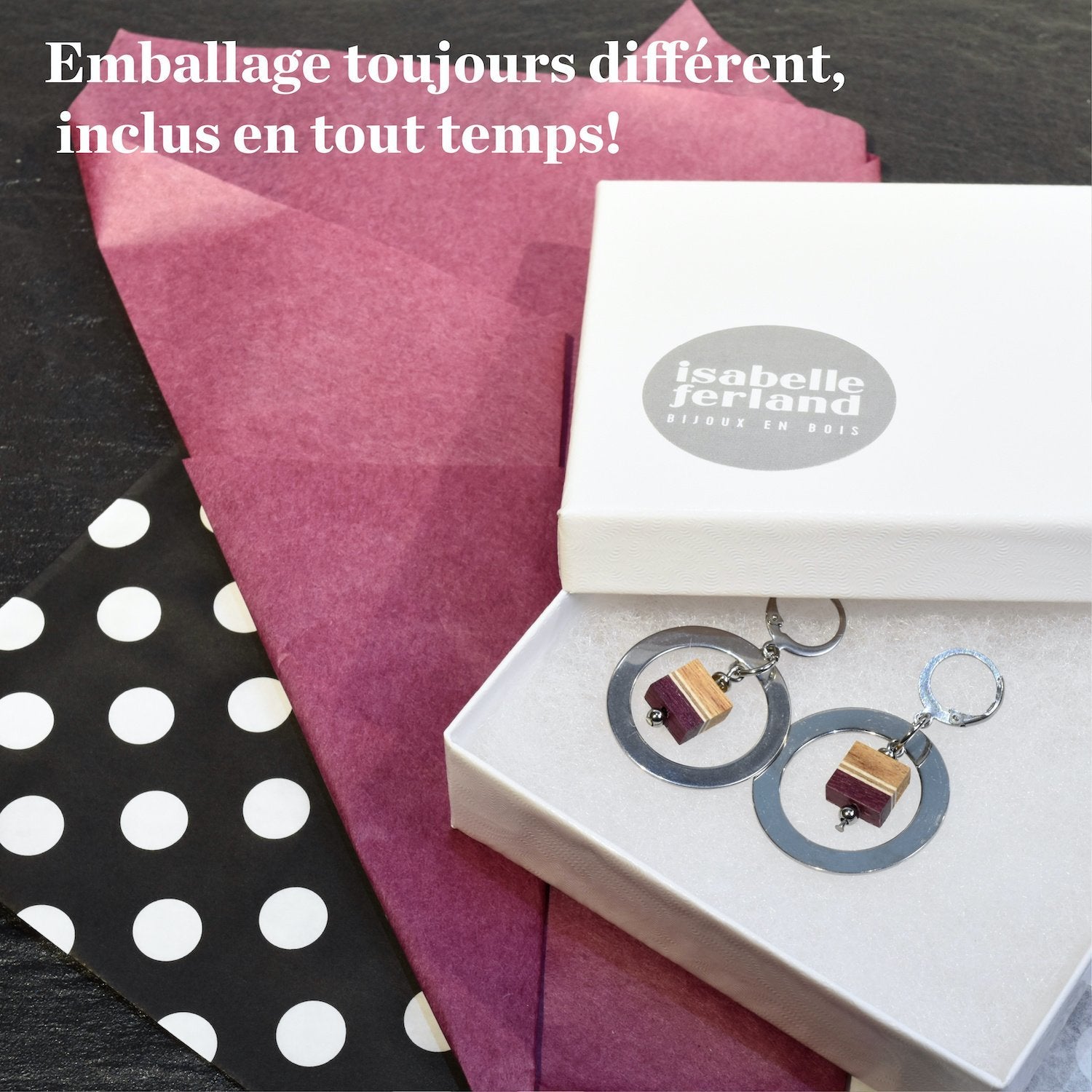 Boucles anneaux en acier inoxydable - #Isabelle_Ferland_bijoux#