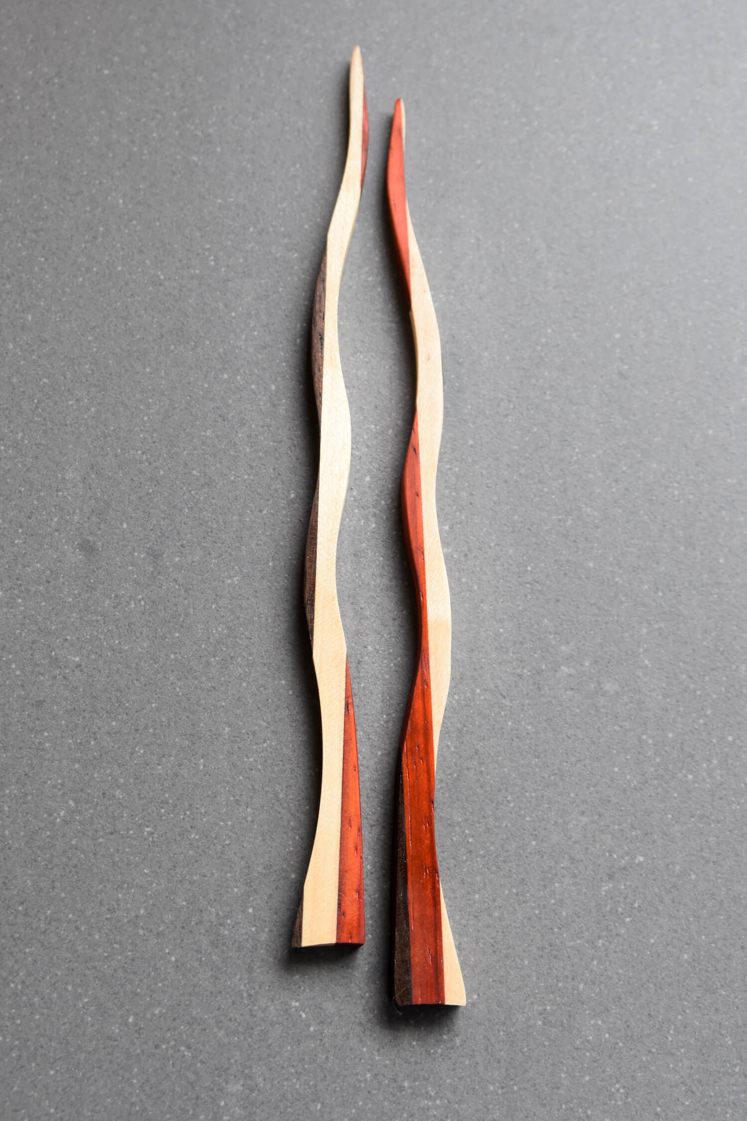 baguette cheveux en bois fait main Isabelle ferland