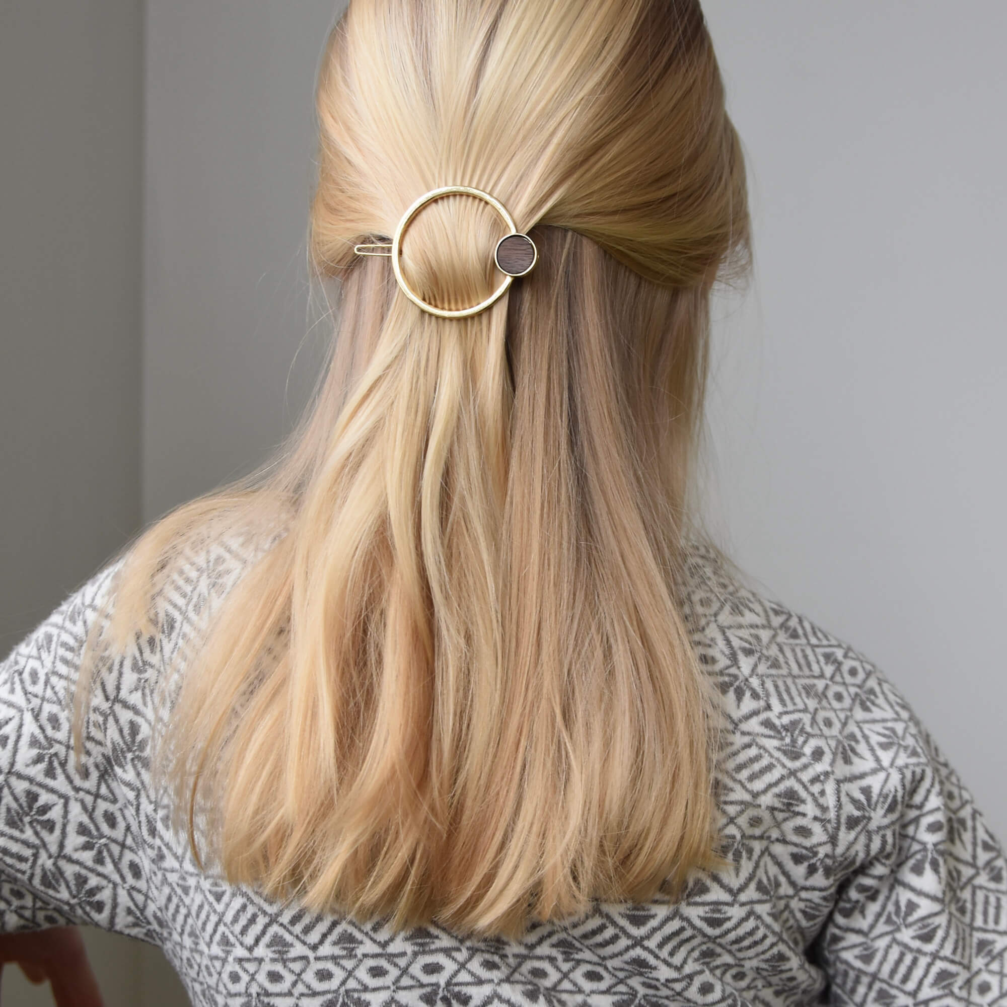 Barrette minimaliste dorée - accessoire pour cheveux or  | Isabelle Ferland 