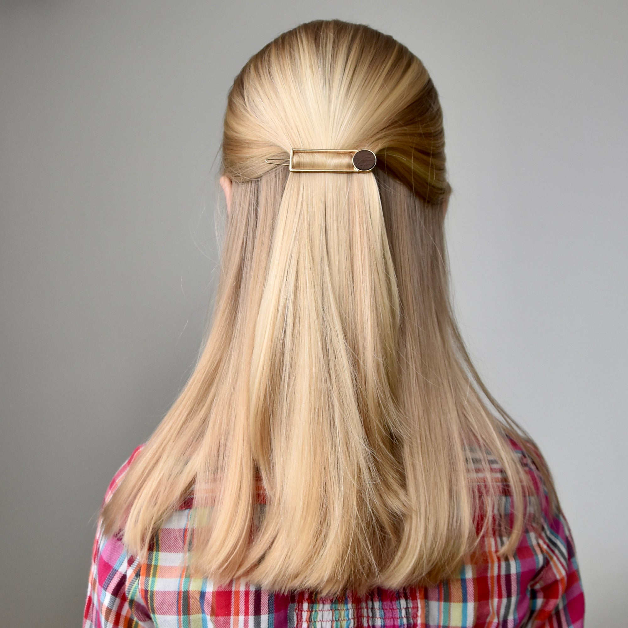 barrette minimaliste dorée fabriqué au Québec