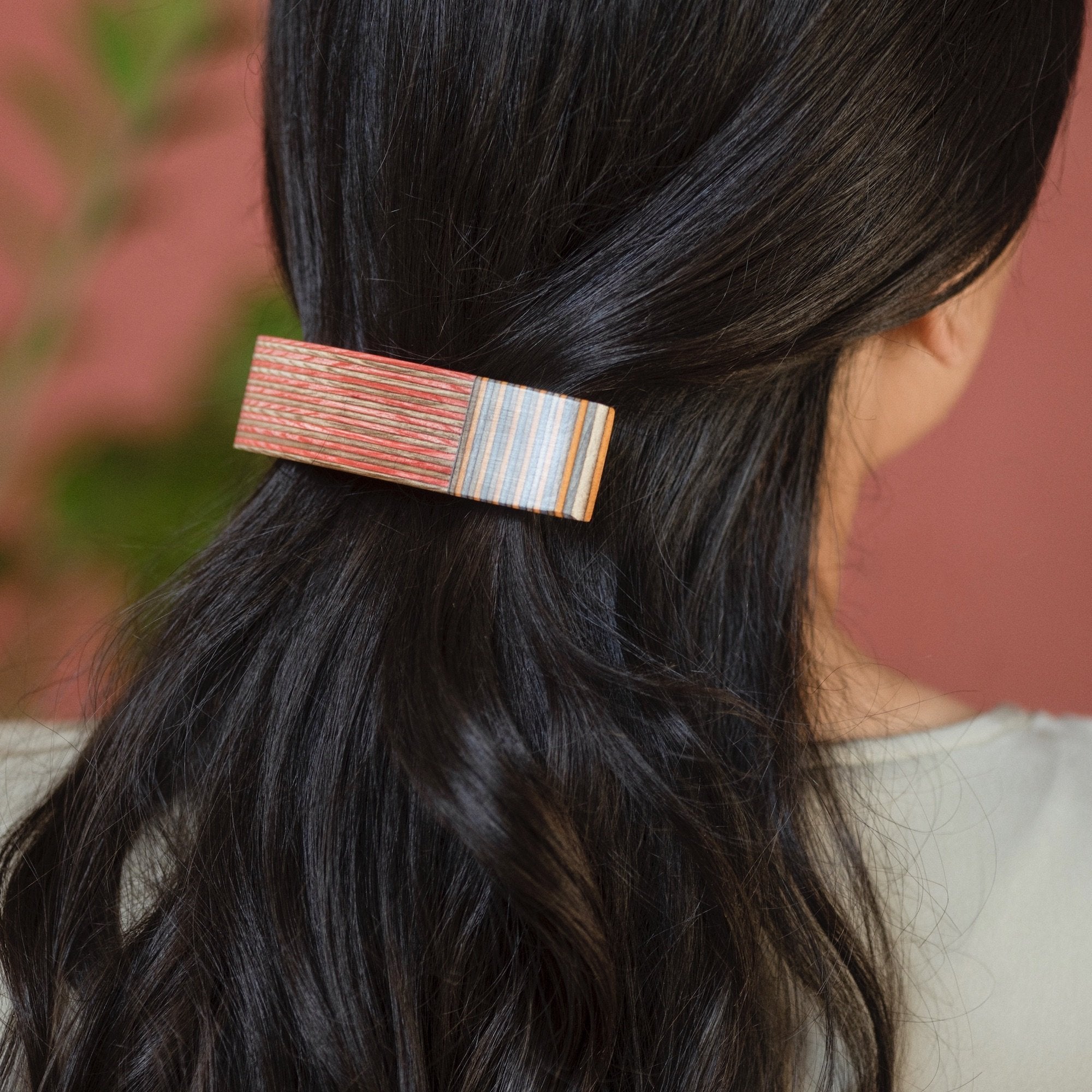 Barrette en bois fait main |Isabelle_Ferland_bijoux