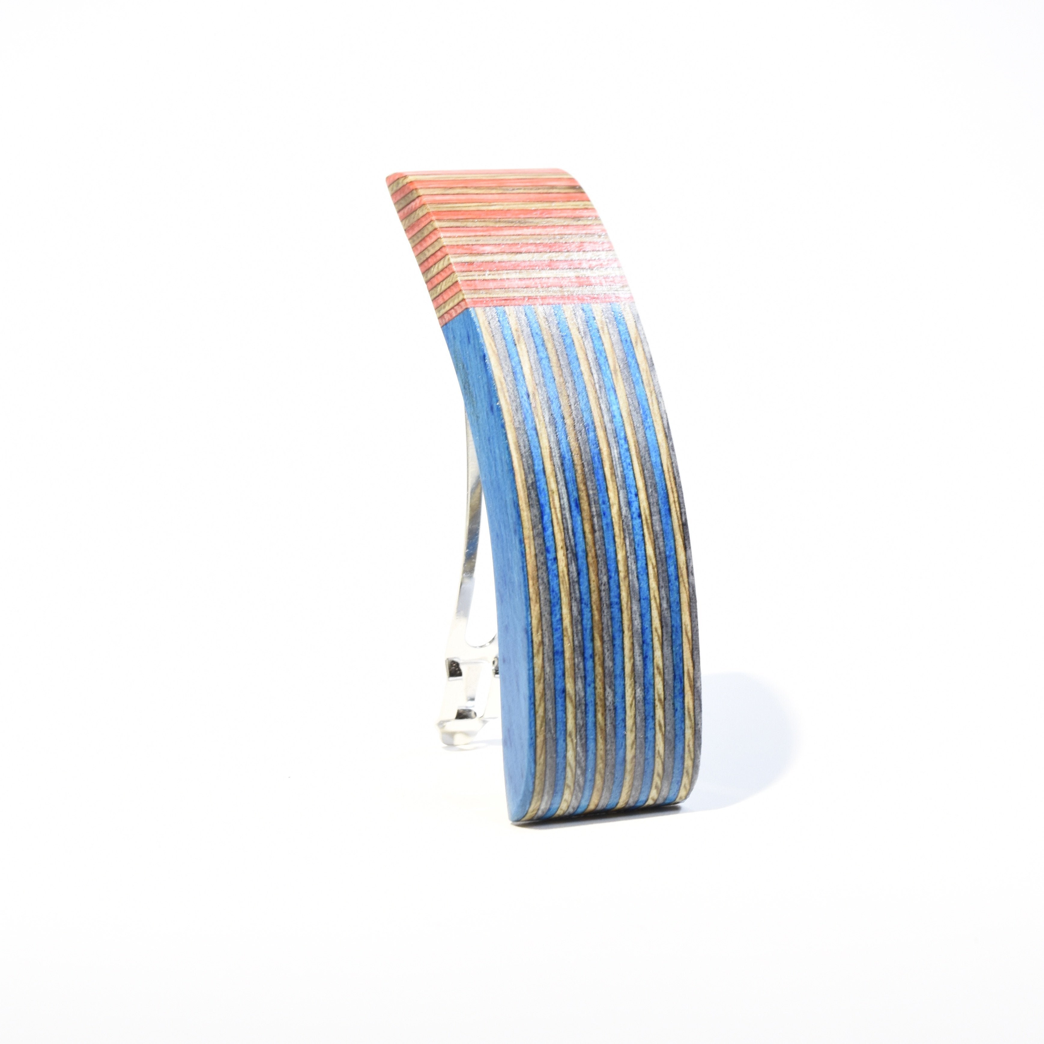 Barrette rouge et bleu - #Isabelle_Ferland_bijoux#