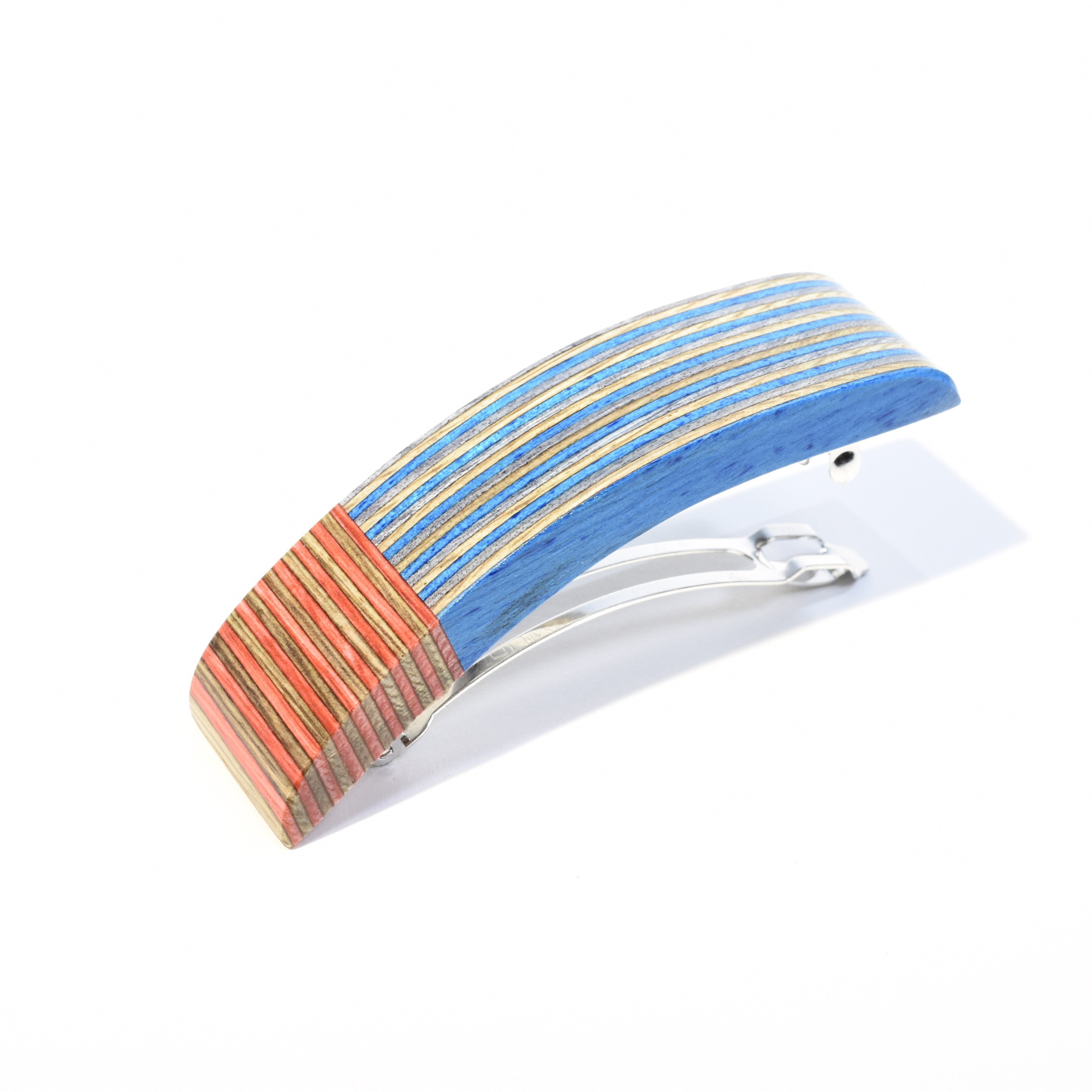 Barrette rouge et bleu - #Isabelle_Ferland_bijoux#