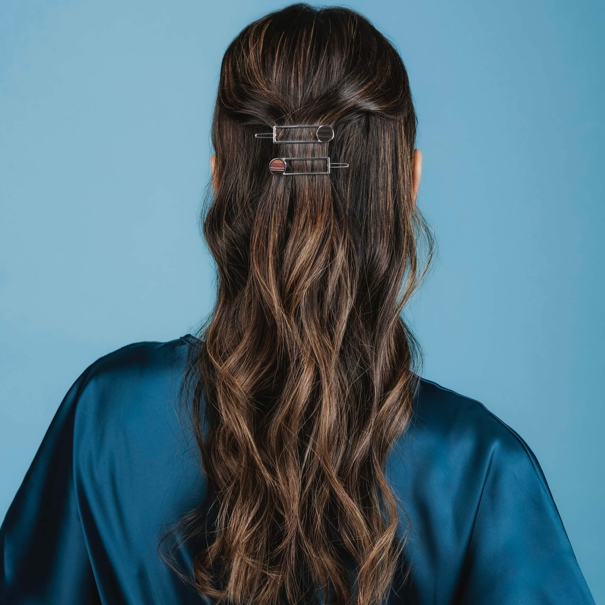Mini barrette pour cheveux, barrette argent à cheveux, isabelle ferland 
