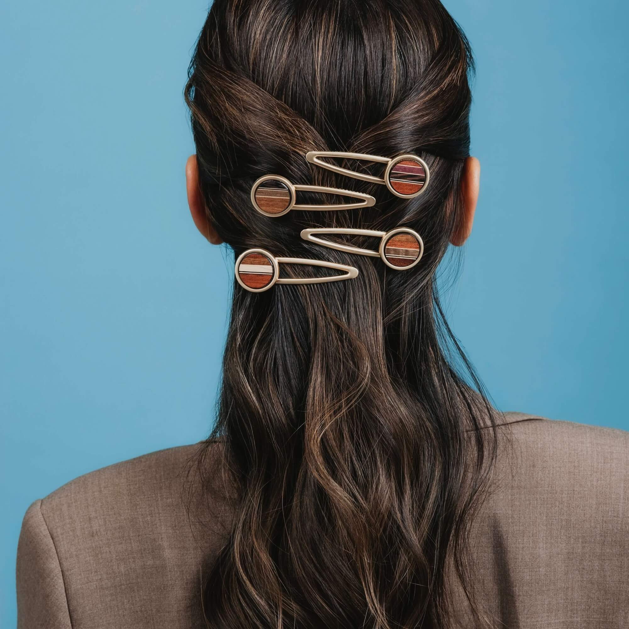 pince à cheveux dorée, clip pour cheveux artisanal