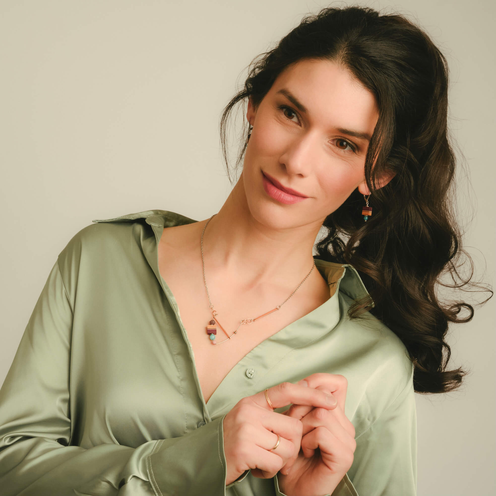 collier pour femme perles turquoise compagnie québécoise 