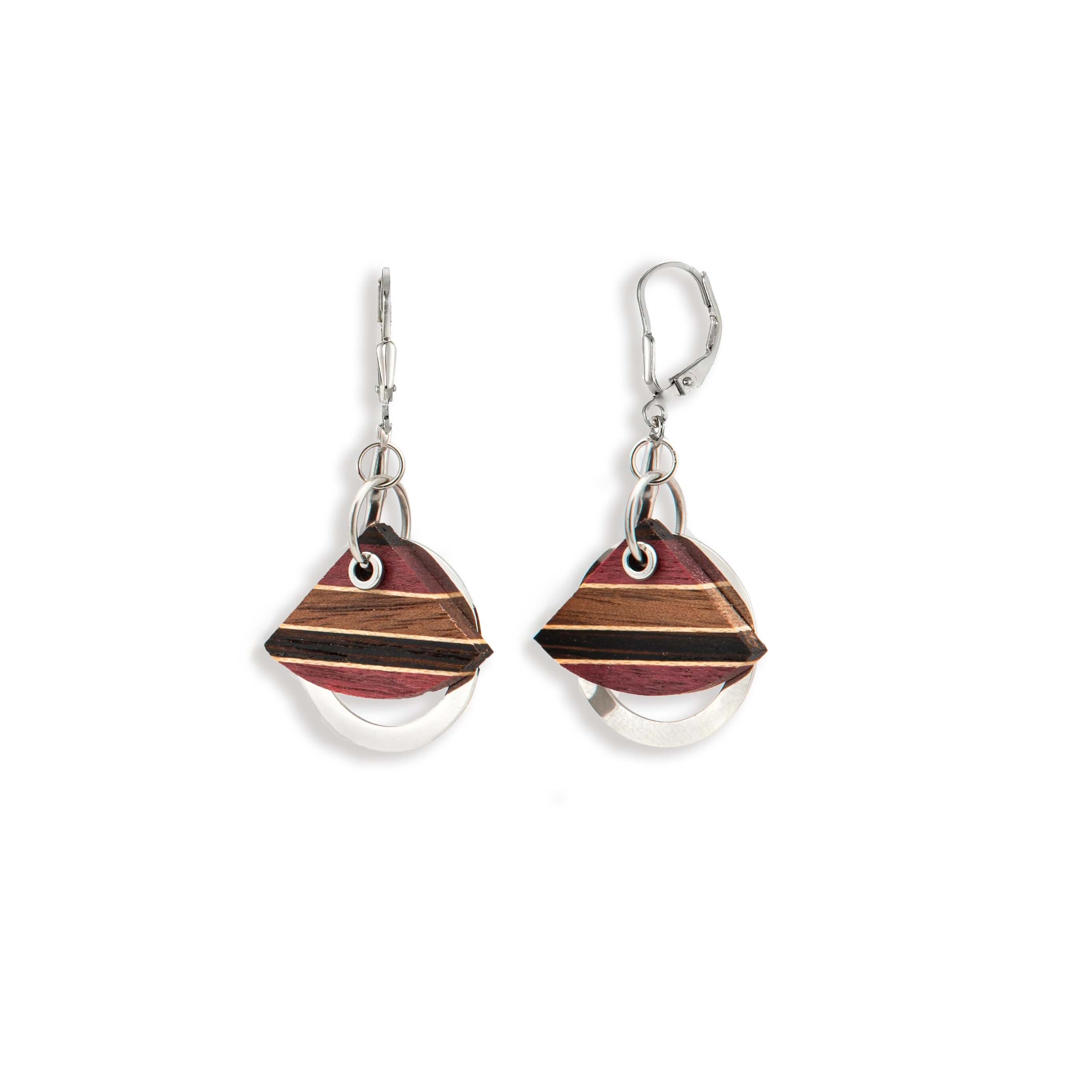 Boucles d'oreilles tendances 2025, bijoux canadien en bois, isabelle ferland 
