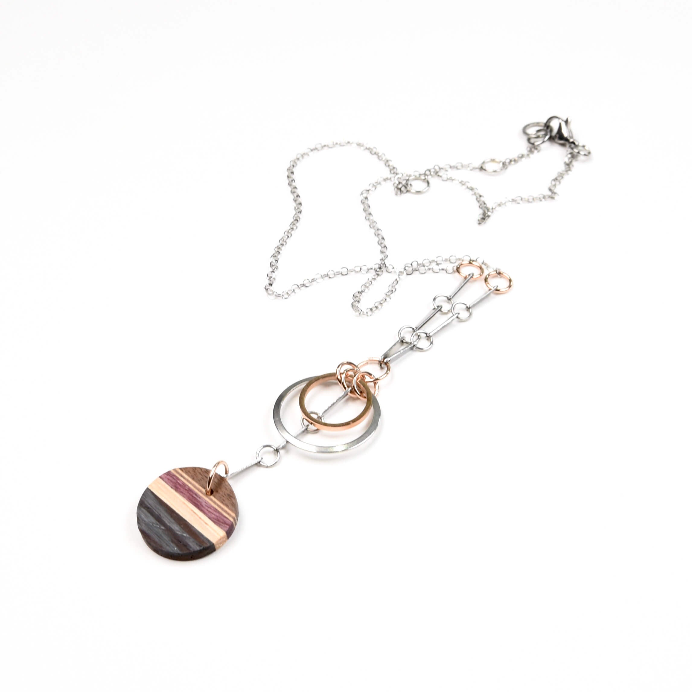 Quebec Wooden Necklace. Handcrafted Artisan Jewelry. Fast Shipping. Jewelry Made in Quebec.