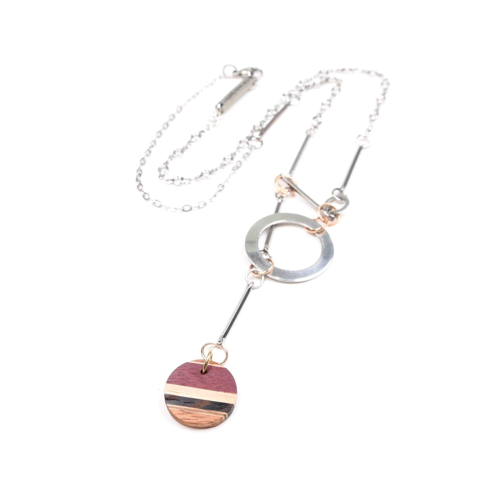 Wooden Pendant Necklace | Chestnut
