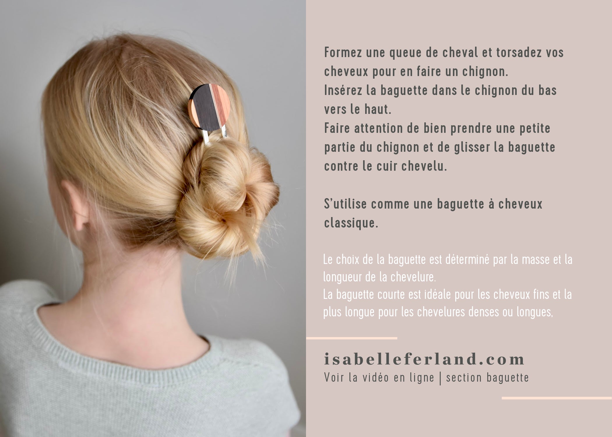 Comment attacher les cheveux en chignon? chignon avec double baguette