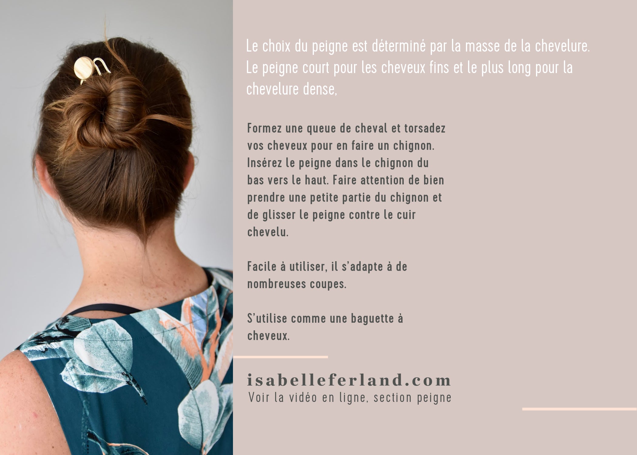 comment utiliser les peignes à cheveux, fiches explicatives, baguette pour cheveux