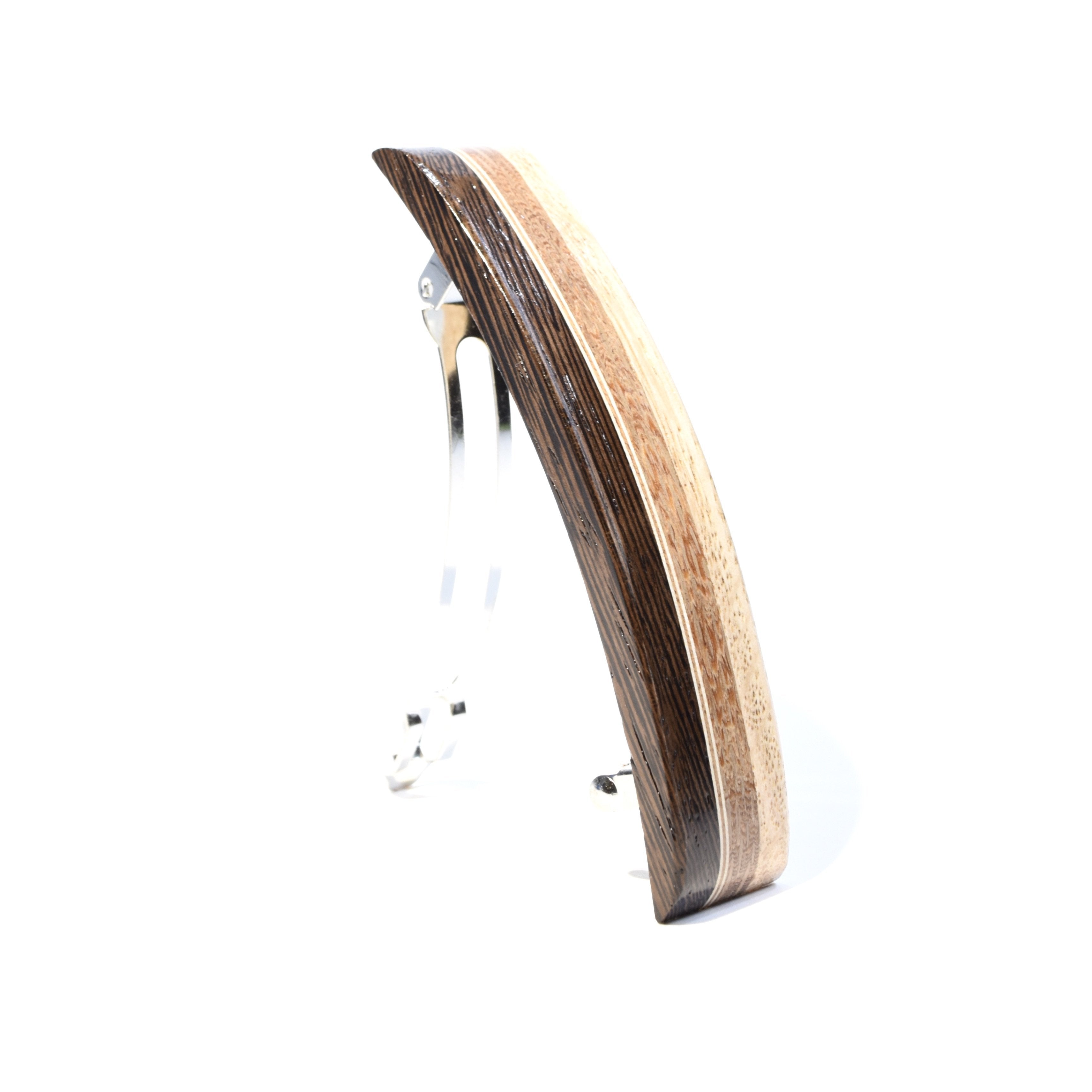 Barrette en bois aux couleurs terre - #Isabelle_Ferland_bijoux#