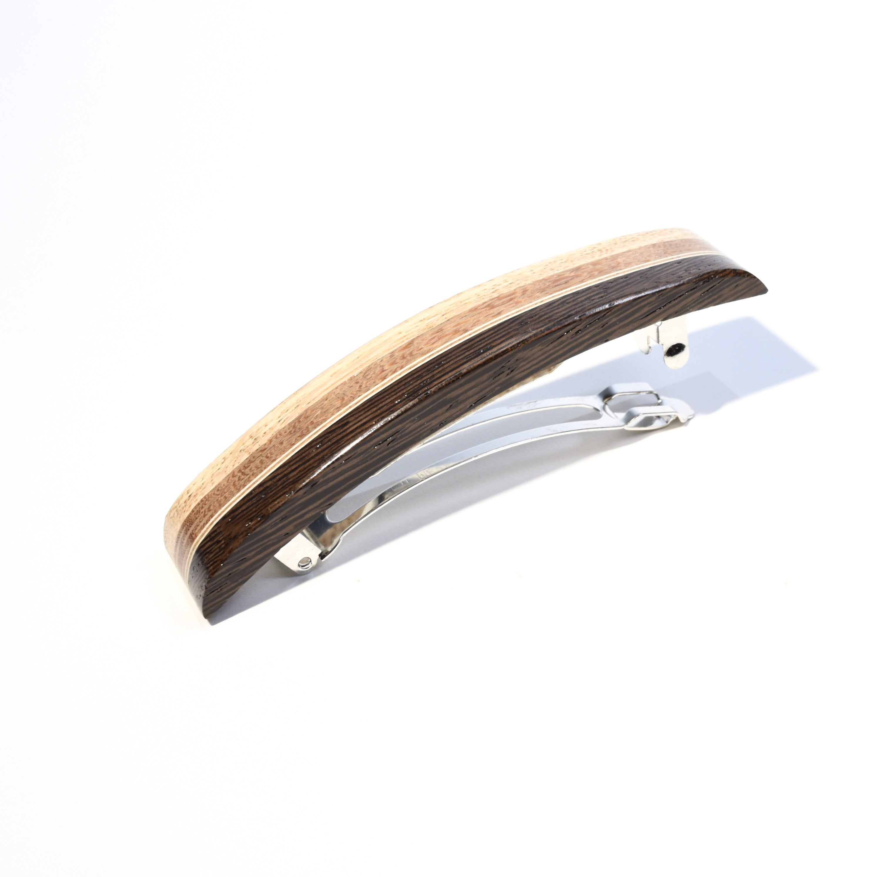 Barrette en bois aux couleurs terre - #Isabelle_Ferland_bijoux#