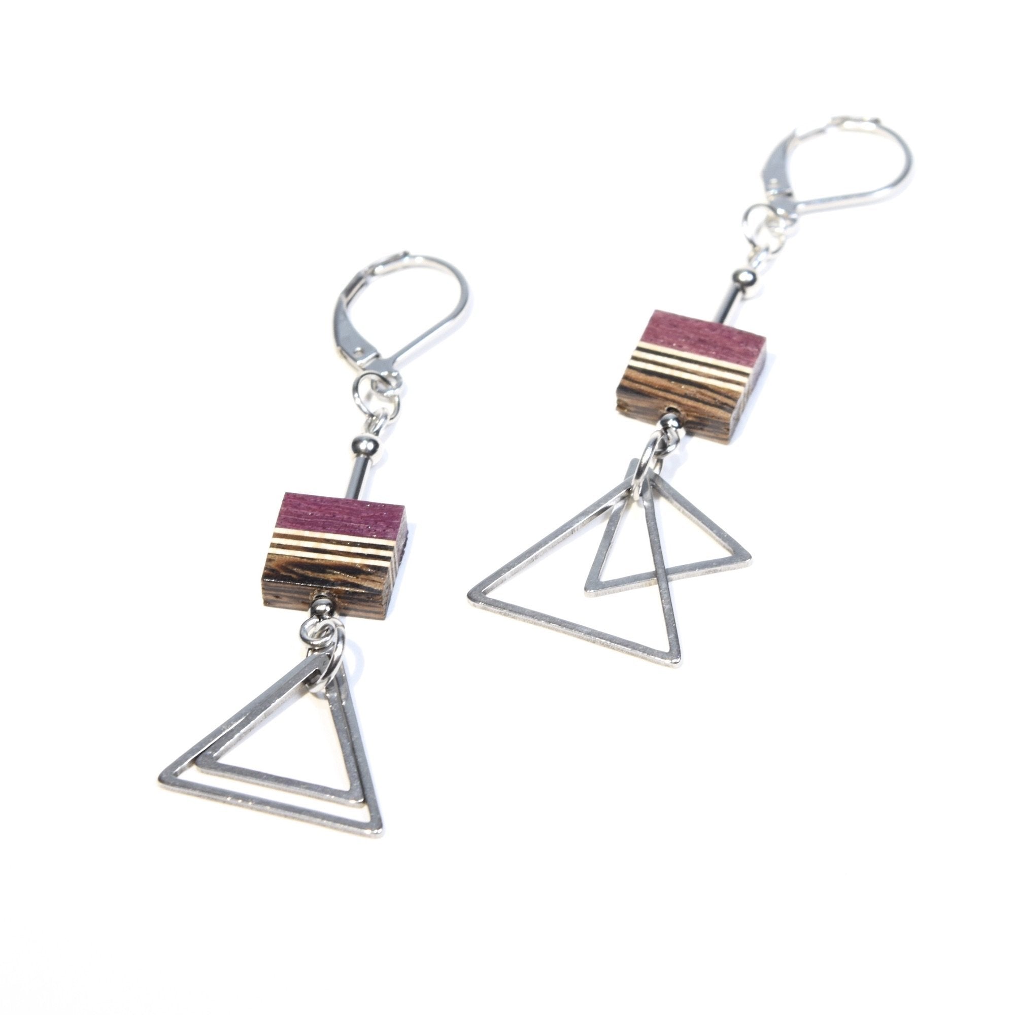 Boucles d'oreilles triangles - #Isabelle_Ferland_bijoux#