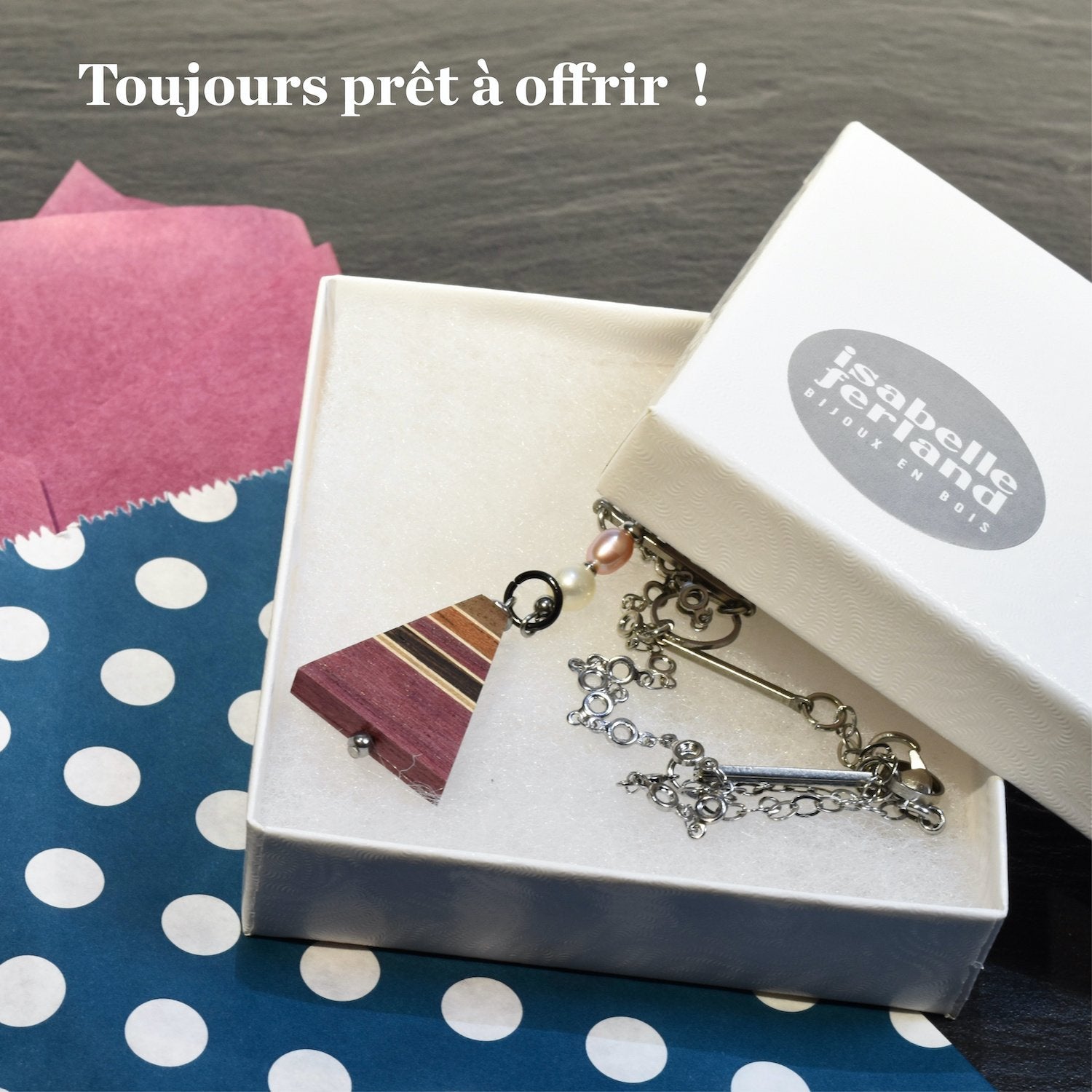 Collier long fait main - Isabelle_Ferland_bijoux