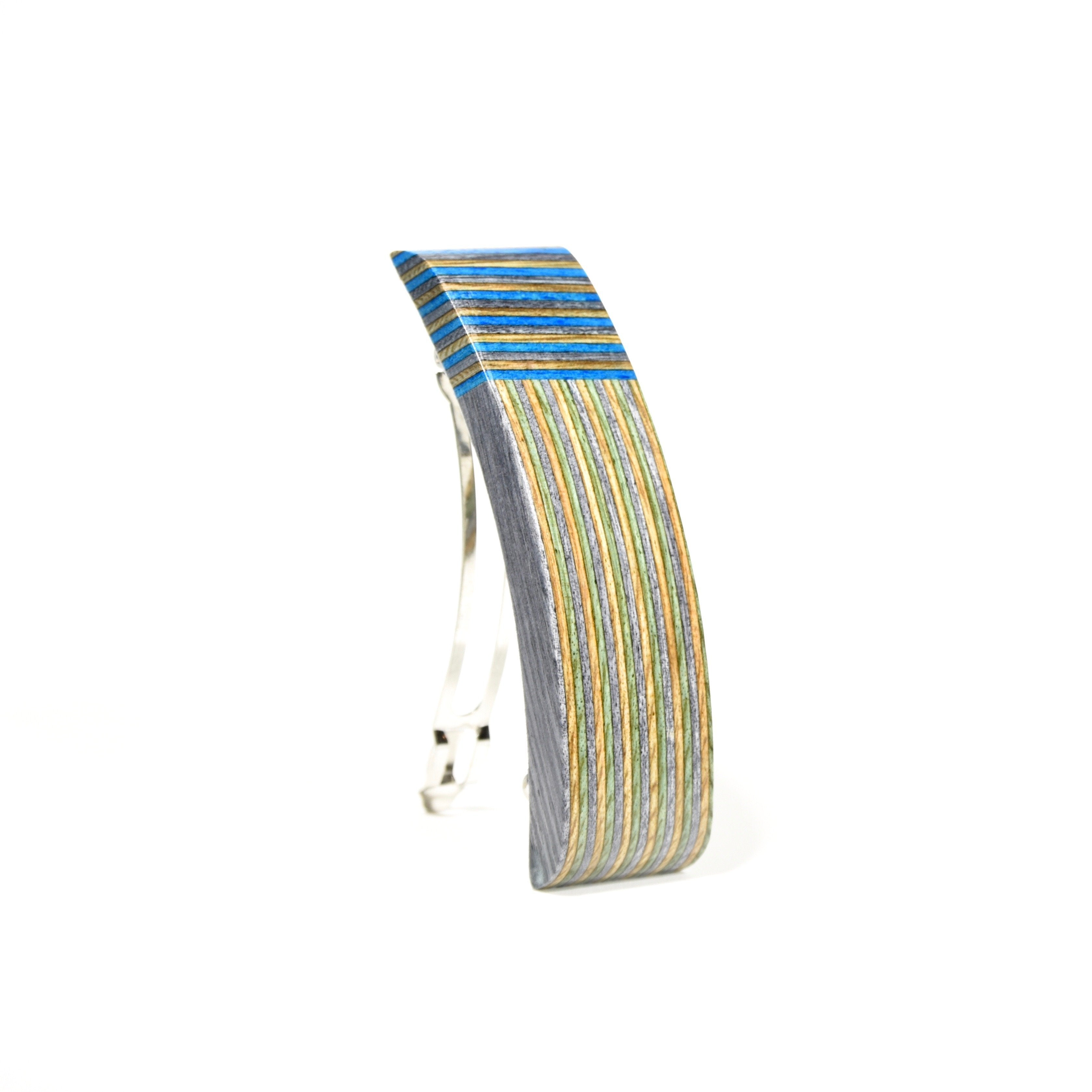 Barrette pour cheveux verte et bleue - #Isabelle_Ferland_bijoux#