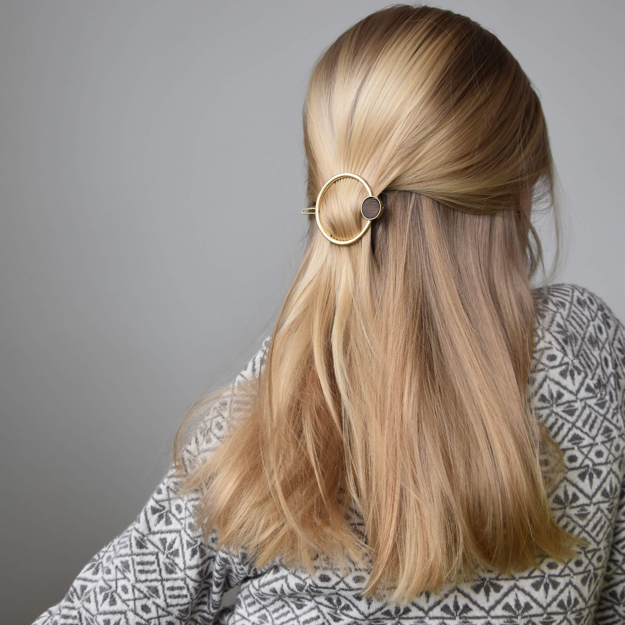 Barrette minimaliste dorée - accessoire pour cheveux or  | Isabelle Ferland 